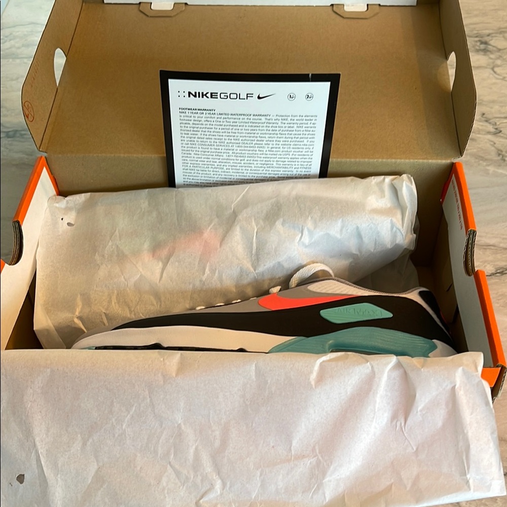 Nike Golf Shoes - Black/White/Teal